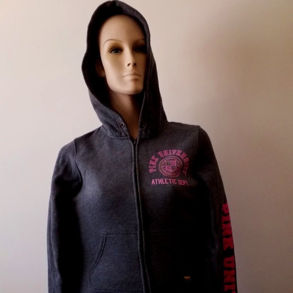 PINK zip up hoodie Vintage
